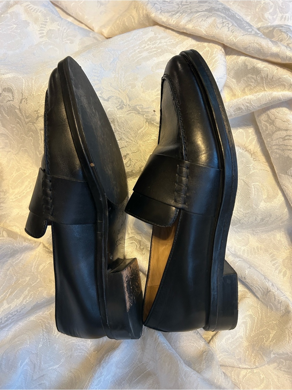 COS Black Leather Penny Loafers for women size 39 - Picture 6 of 6